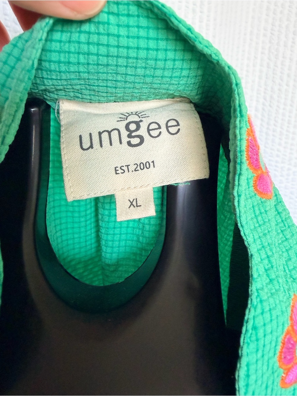 Umgee Green Midi Dress with Pink Floral Embroidery - Picture 7 of 13